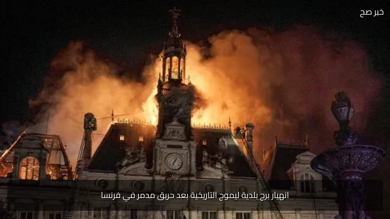 انهيار برج بلدية ليموج التاريخية بعد حريق مدمر في فرنسا