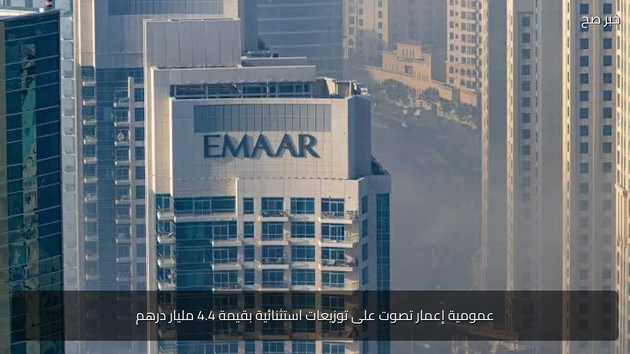 عمومية إعمار تصوت على توزيعات استثنائية بقيمة 4.4 مليار درهم