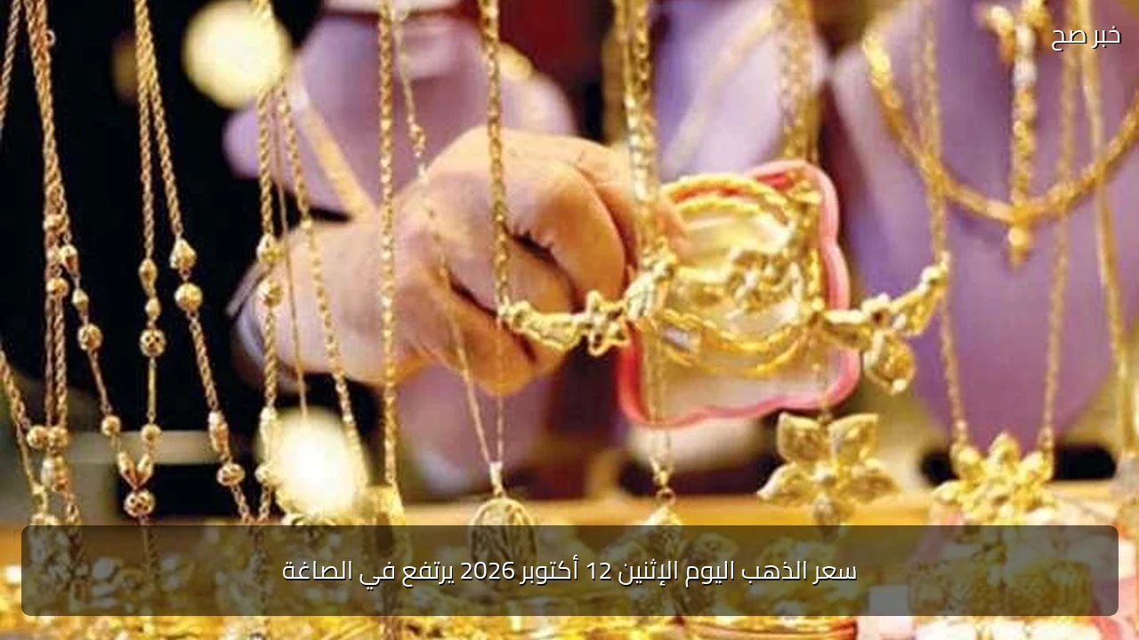سعر الذهب اليوم الإثنين 12 أكتوبر 2026 يرتفع في الصاغة