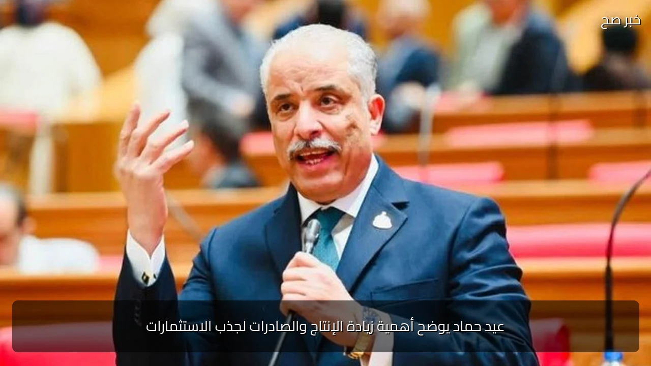عيد حماد يوضح أهمية زيادة الإنتاج والصادرات لجذب الاستثمارات