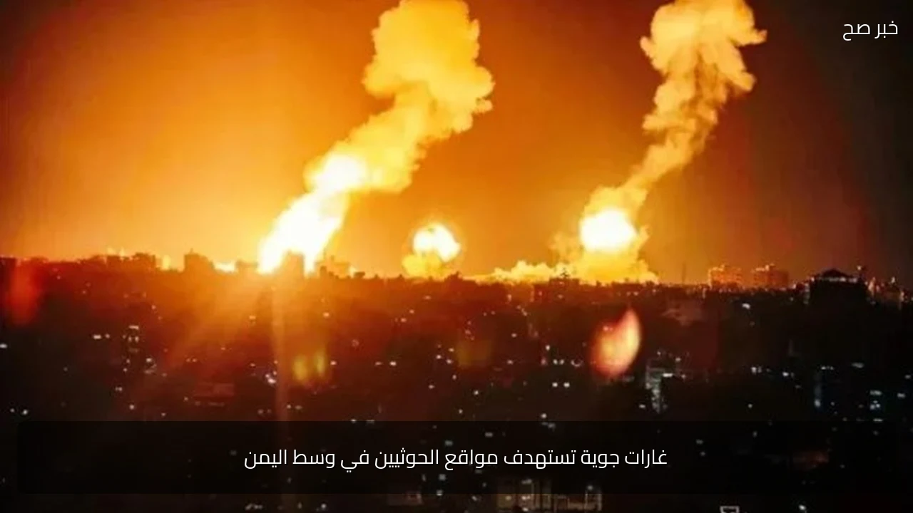 غارات جوية تستهدف مواقع الحوثيين في وسط اليمن