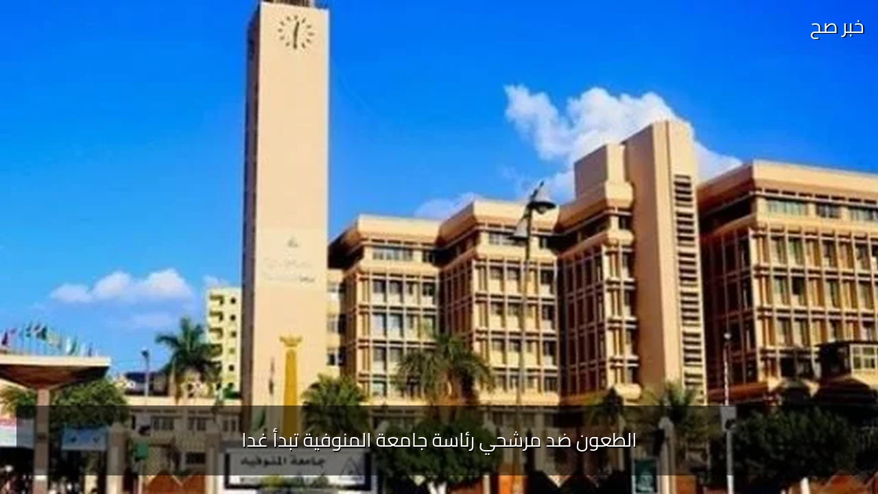 الطعون ضد مرشحي رئاسة جامعة المنوفية تبدأ غدا