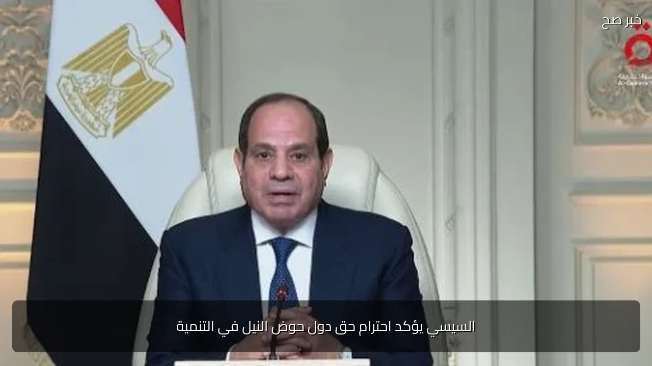 السيسي يؤكد احترام حق دول حوض النيل في التنمية