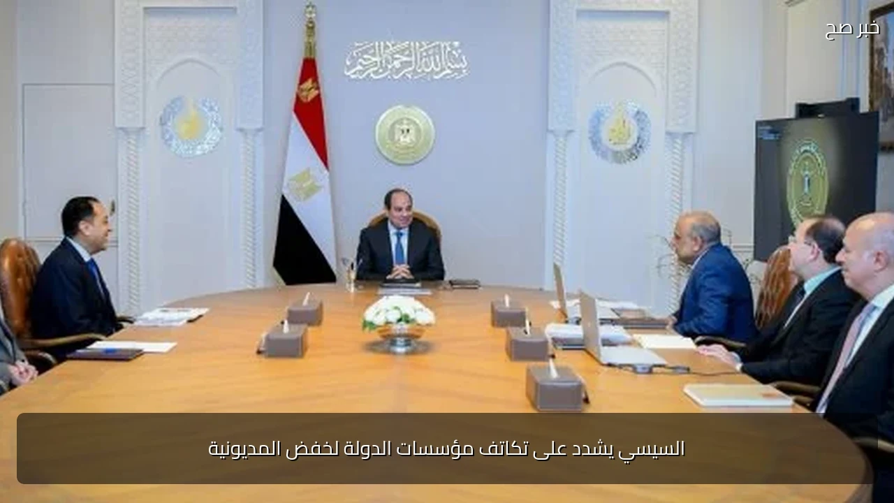 السيسي يشدد على تكاتف مؤسسات الدولة لخفض المديونية