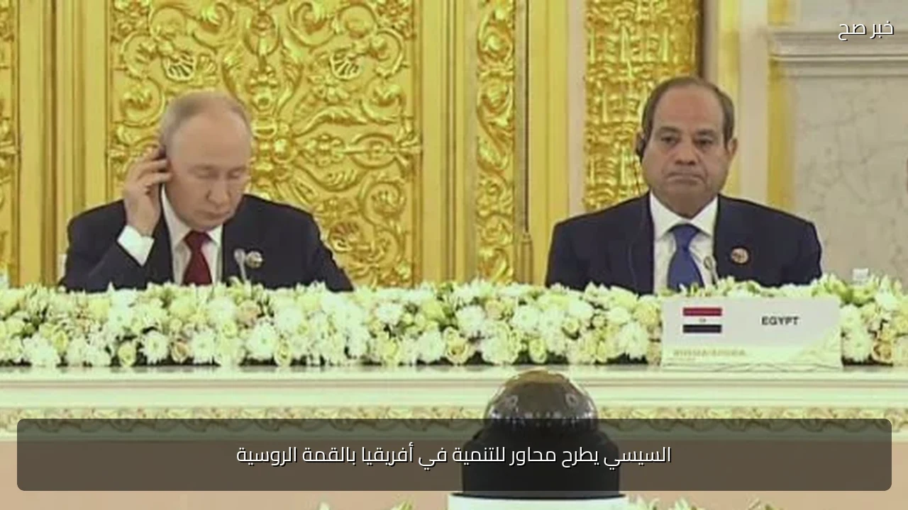 السيسي يطرح محاور للتنمية في أفريقيا بالقمة الروسية