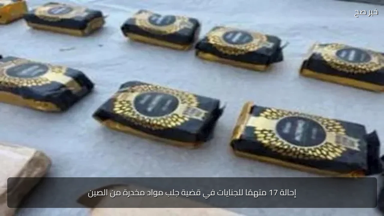إحالة 17 متهمًا للجنايات في قضية جلب مواد مخدرة من الصين