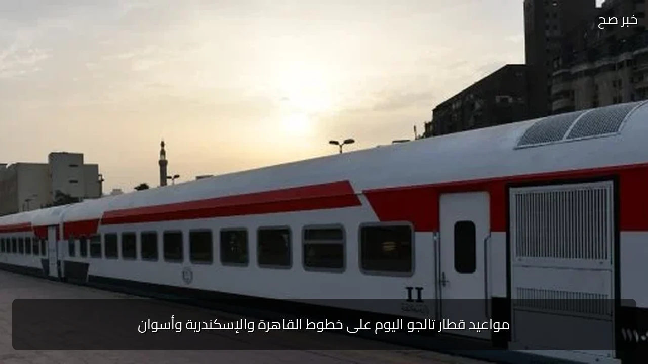 مواعيد قطار تالجو اليوم على خطوط القاهرة والإسكندرية وأسوان