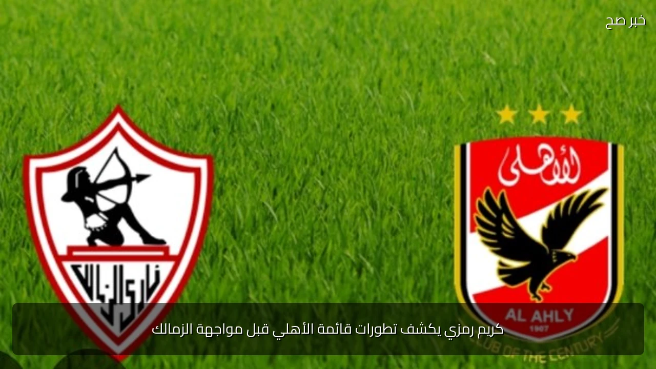 كريم رمزي يكشف تطورات قائمة الأهلي قبل مواجهة الزمالك