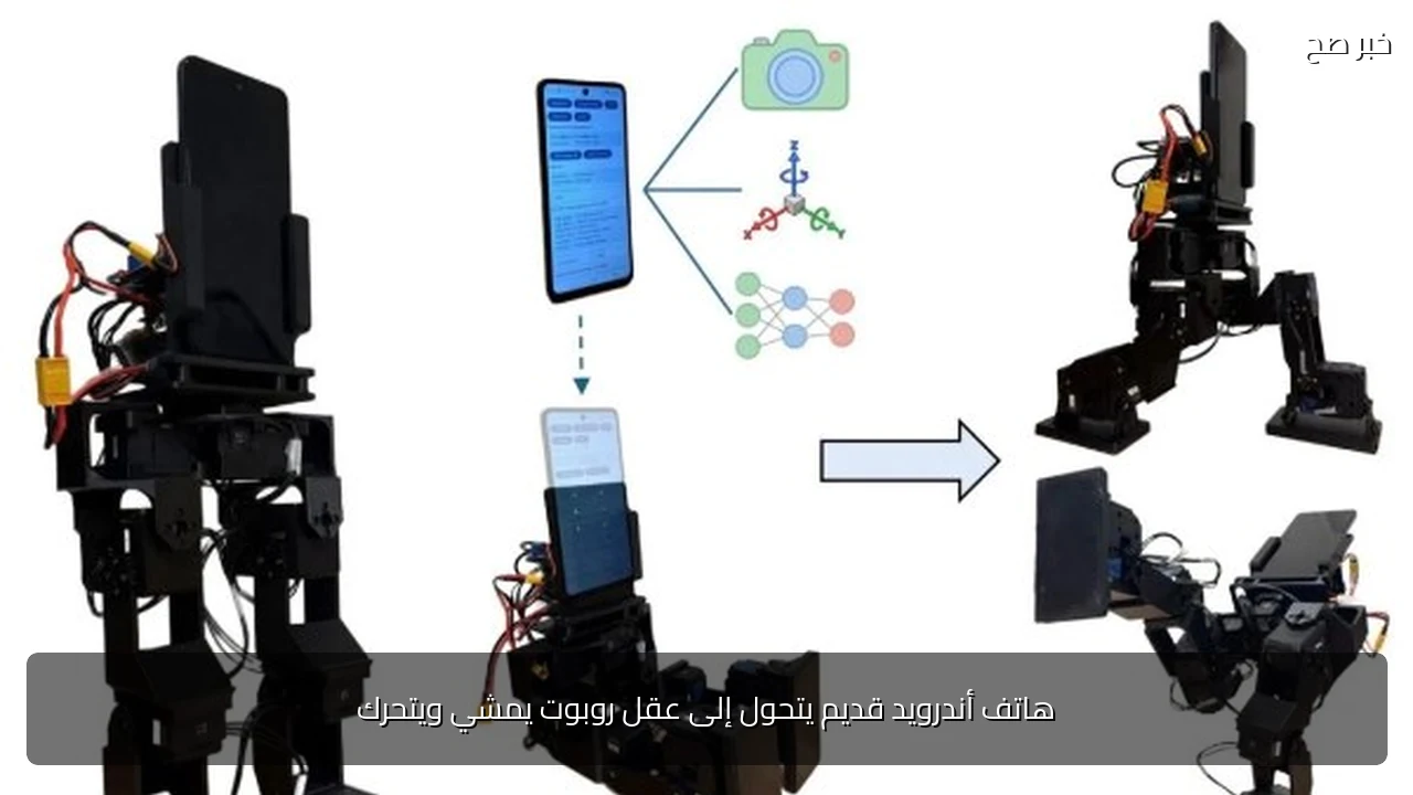 هاتف أندرويد قديم يتحول إلى عقل روبوت يمشي ويتحرك