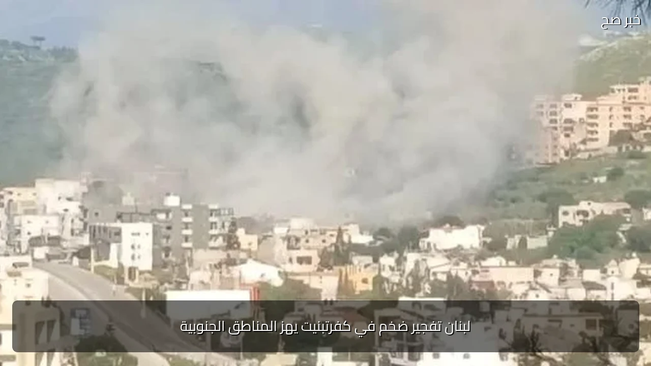 لبنان تفجير ضخم في كفرتبنيت يهز المناطق الجنوبية
