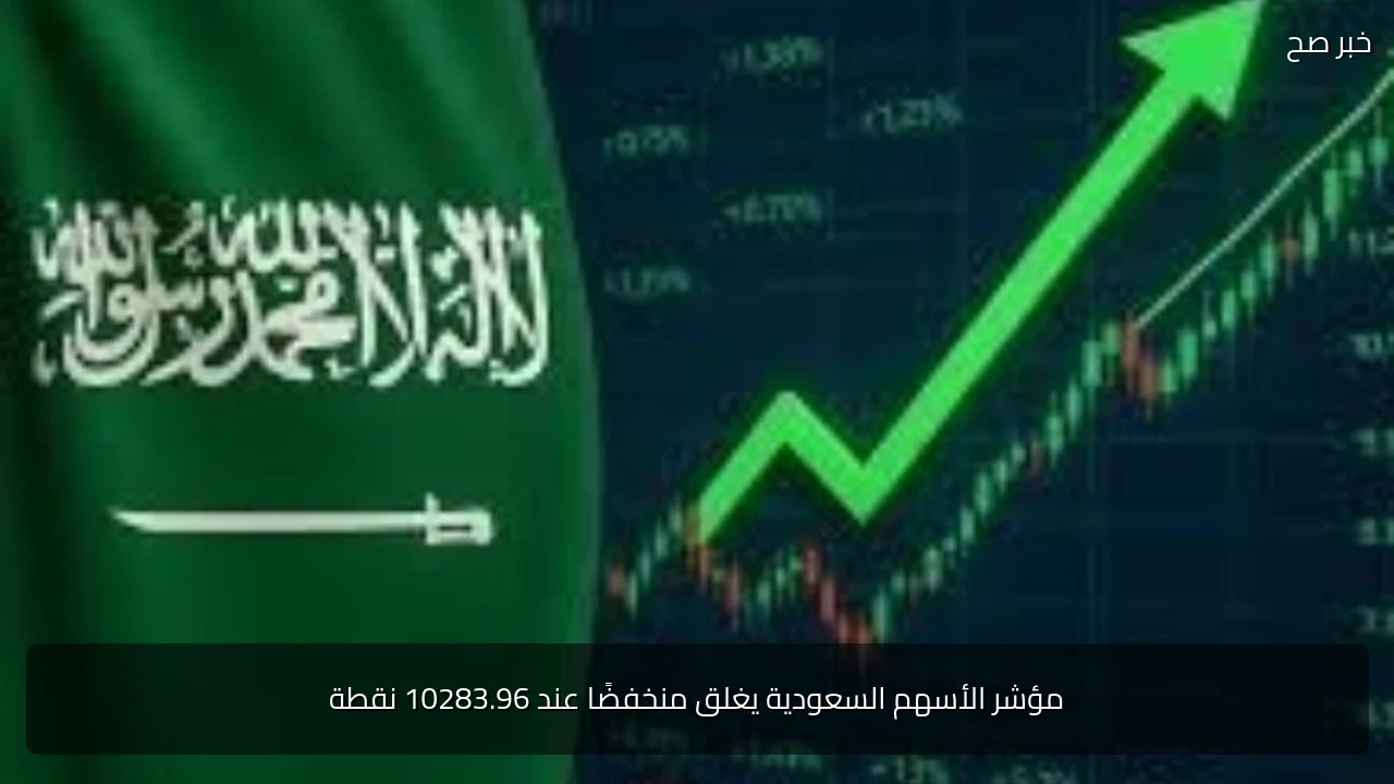 مؤشر الأسهم السعودية يغلق منخفضًا عند 10283.96 نقطة