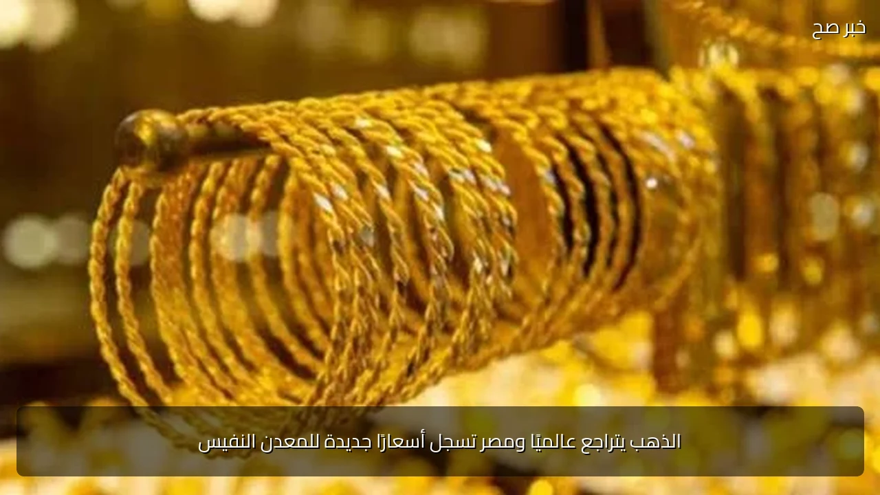 الذهب يتراجع عالميًا ومصر تسجل أسعارًا جديدة للمعدن النفيس