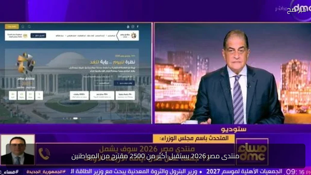 منتدى مصر 2026 يستقبل أكثر من 2500 مقترح من المواطنين