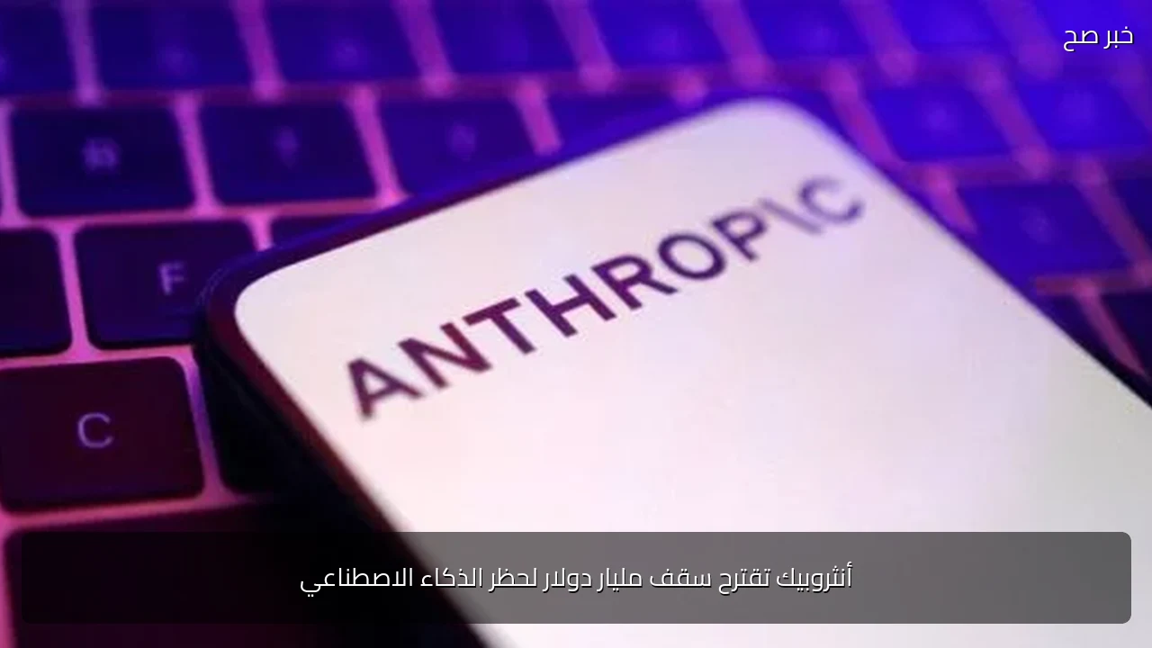 أنثروبيك تقترح سقف مليار دولار لحظر الذكاء الاصطناعي