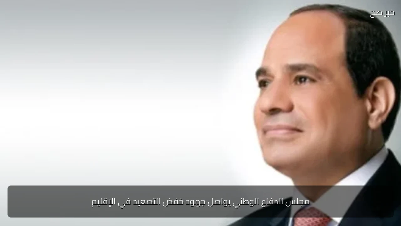 مجلس الدفاع الوطني يواصل جهود خفض التصعيد في الإقليم