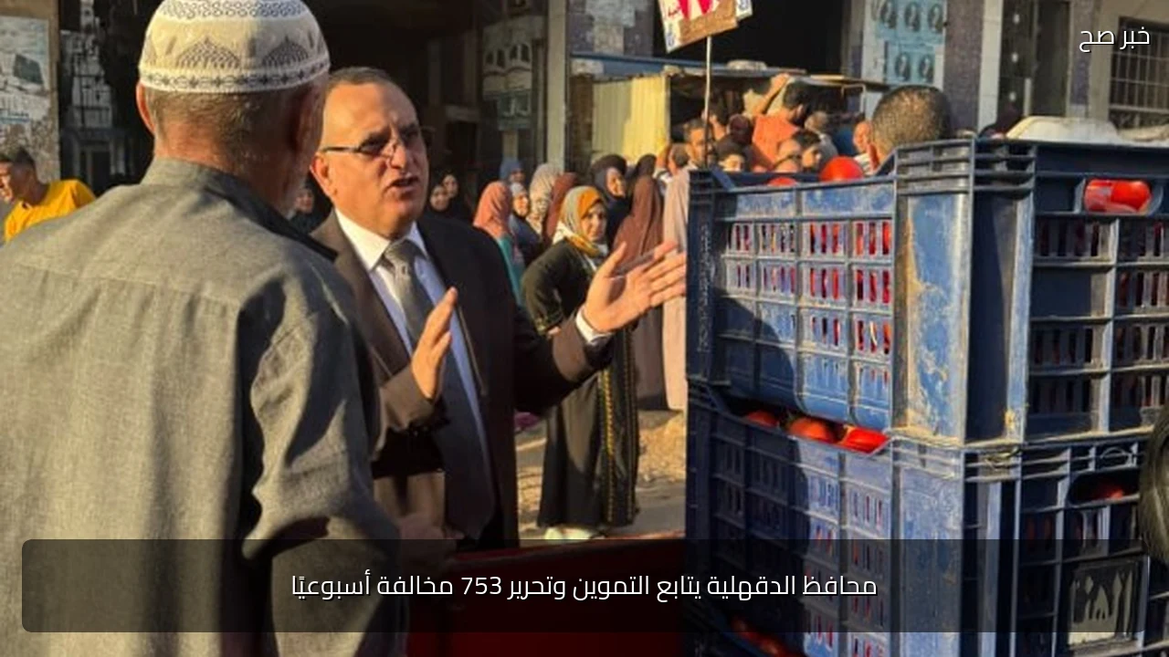 محافظ الدقهلية يتابع التموين وتحرير 753 مخالفة أسبوعيًا