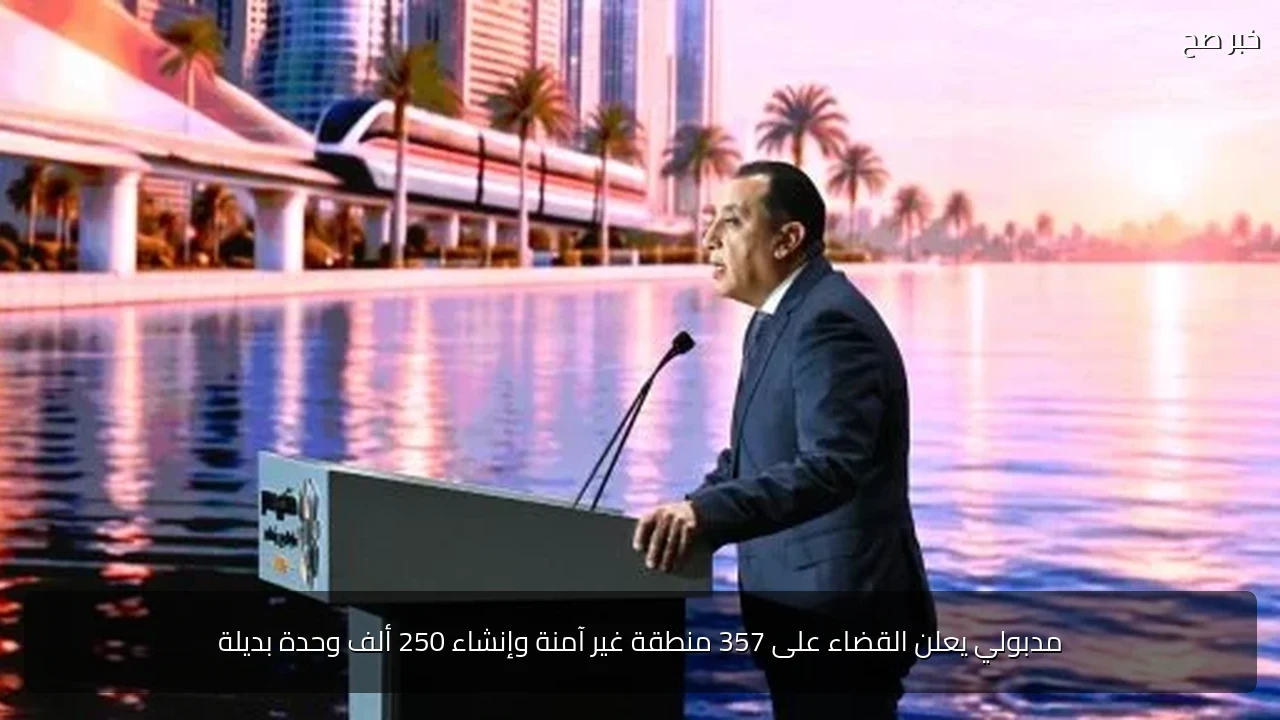 مدبولي يعلن القضاء على 357 منطقة غير آمنة وإنشاء 250 ألف وحدة بديلة