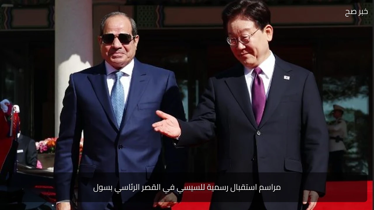 مراسم استقبال رسمية للسيسي في القصر الرئاسي بسول