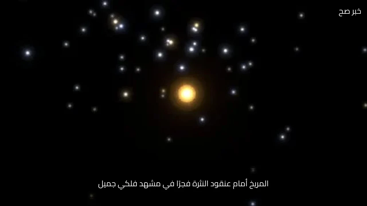 المريخ أمام عنقود النثرة فجرًا في مشهد فلكي جميل