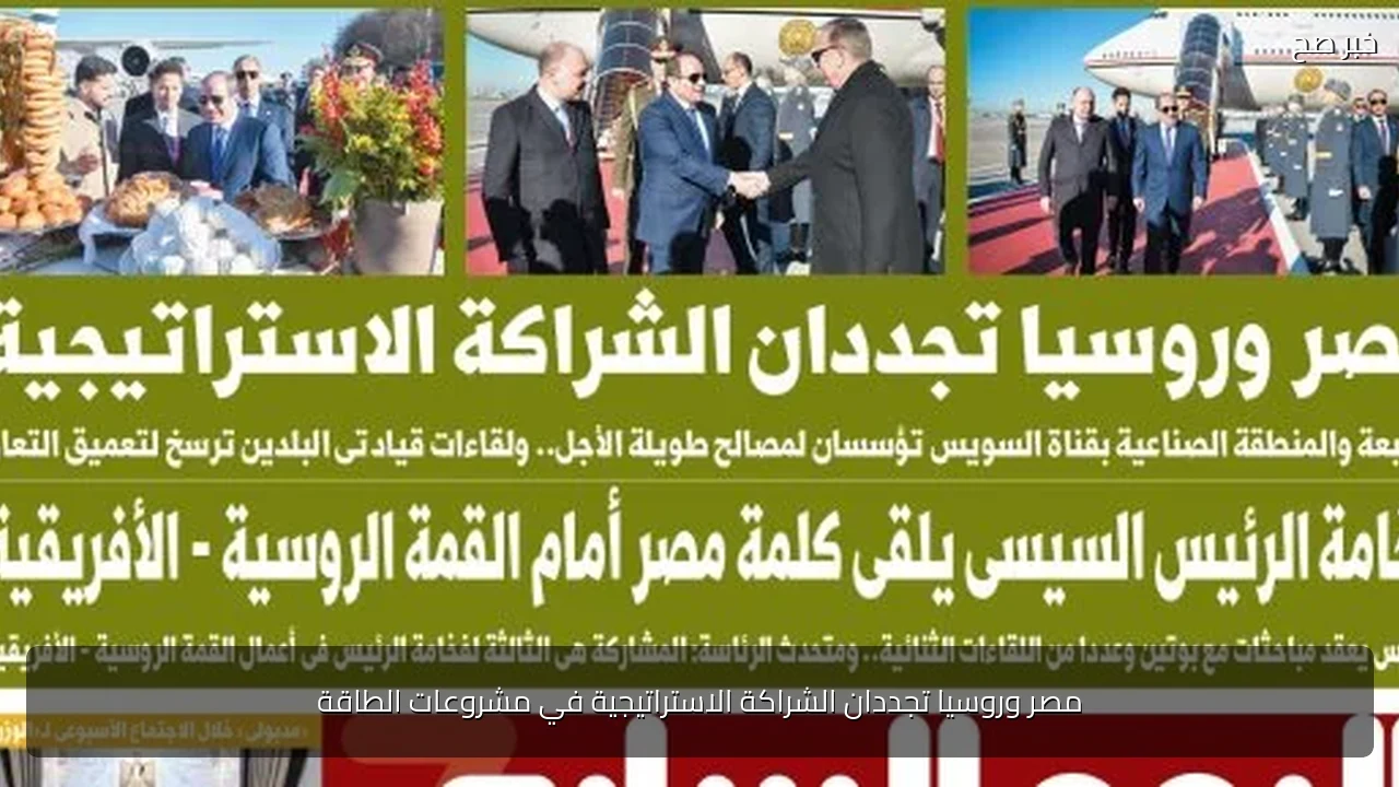 مصر وروسيا تجددان الشراكة الاستراتيجية في مشروعات الطاقة