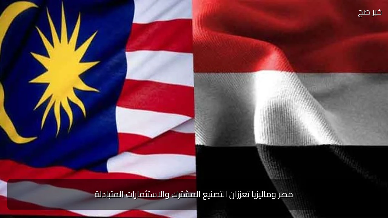 مصر وماليزيا تعززان التصنيع المشترك والاستثمارات المتبادلة