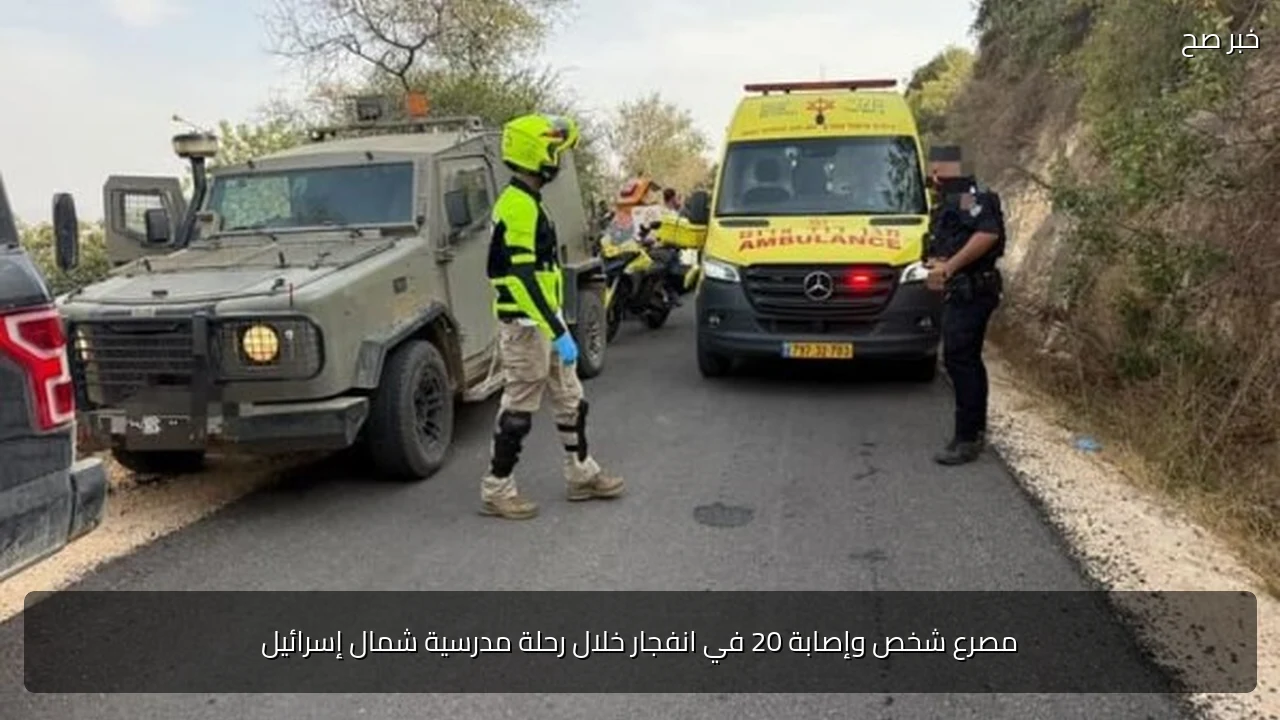 مصرع شخص وإصابة 20 في انفجار خلال رحلة مدرسية شمال إسرائيل