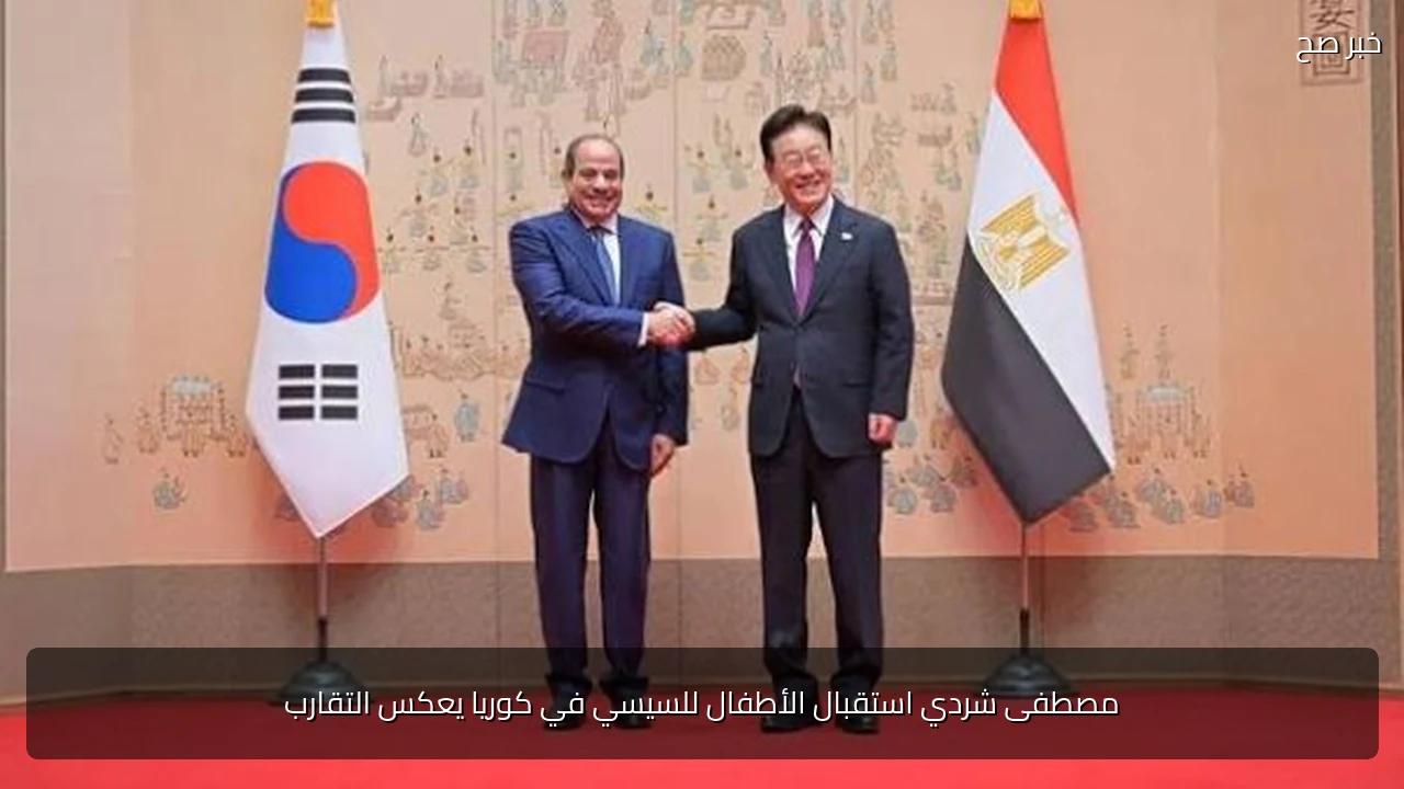 مصطفى شردي استقبال الأطفال للسيسي في كوريا يعكس التقارب