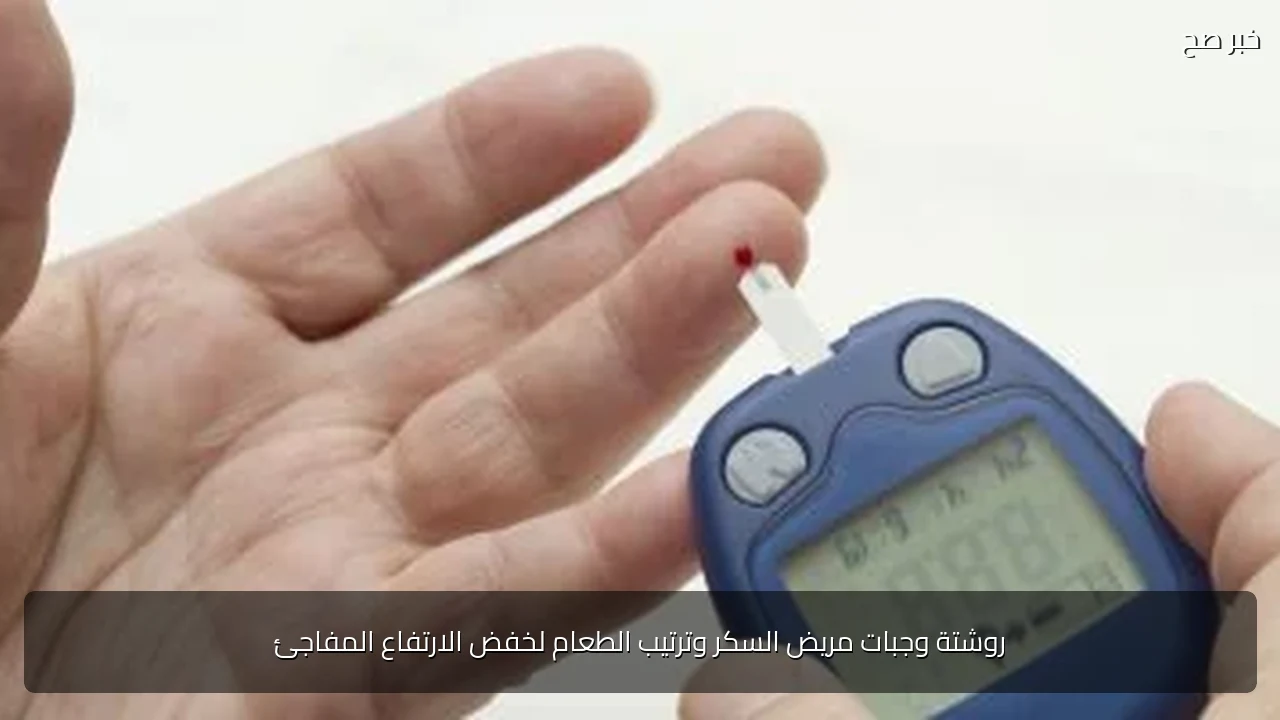 روشتة وجبات مريض السكر وترتيب الطعام لخفض الارتفاع المفاجئ