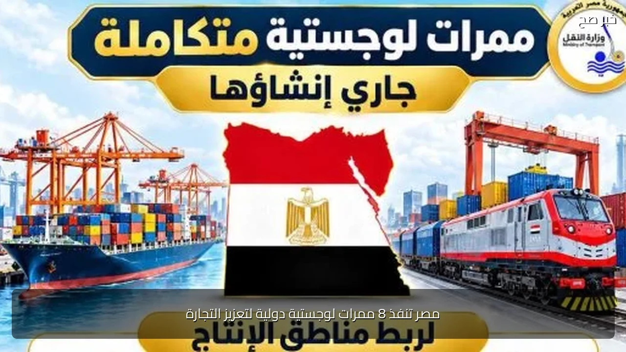 مصر تنفذ 8 ممرات لوجستية دولية لتعزيز التجارة