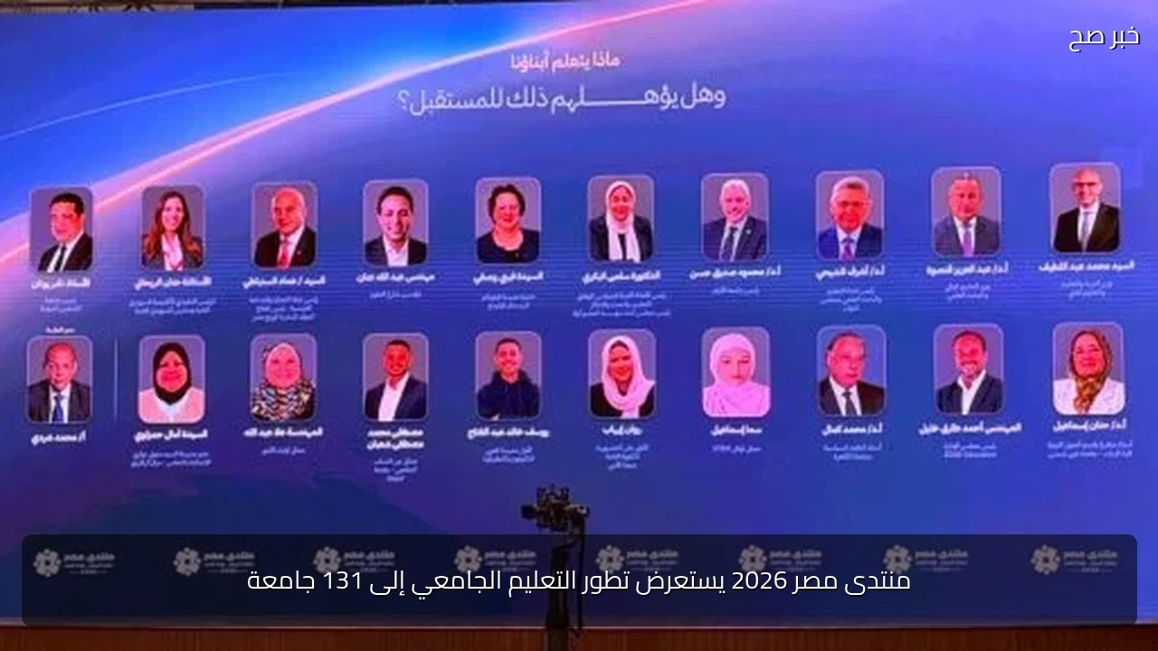 منتدى مصر 2026 يستعرض تطور التعليم الجامعي إلى 131 جامعة