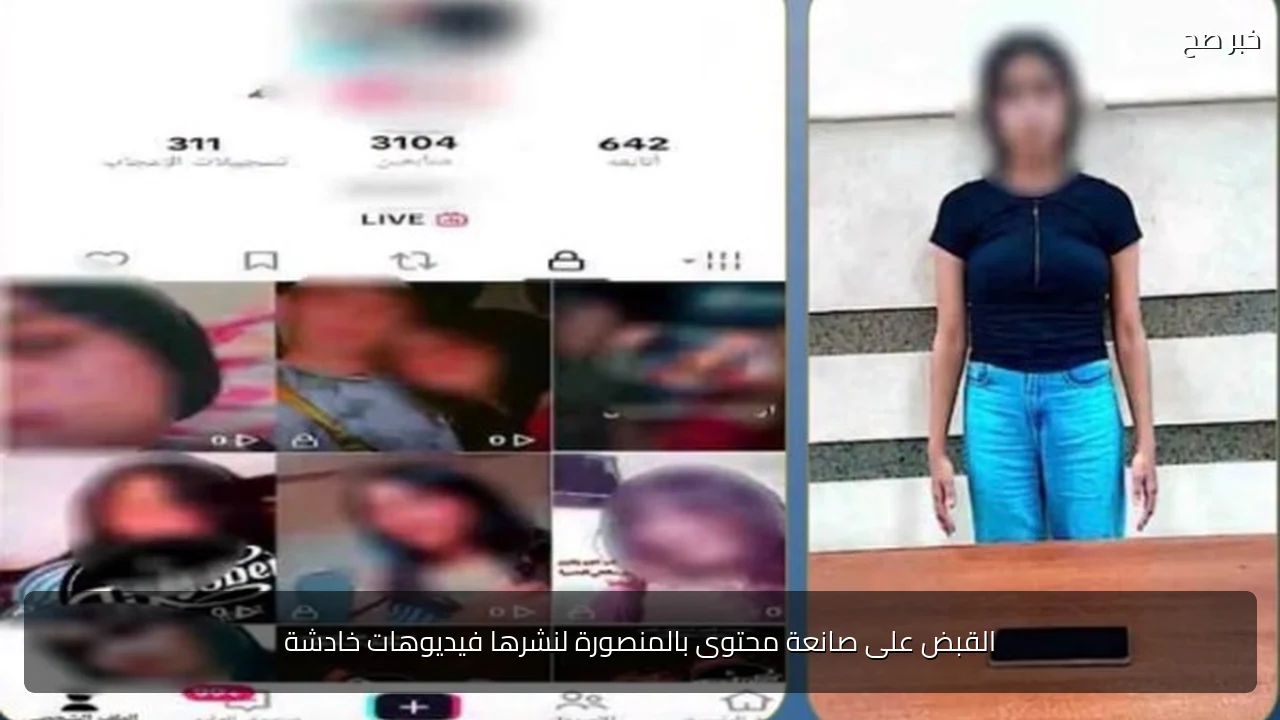 القبض على صانعة محتوى بالمنصورة لنشرها فيديوهات خادشة