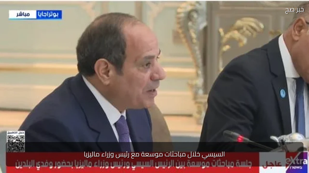 السيسي خلال مباحثات موسعة مع رئيس وزراء ماليزيا
