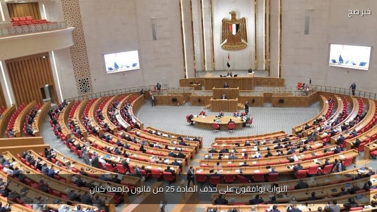 النواب يوافقون على حذف المادة 25 من قانون جامعة كيان