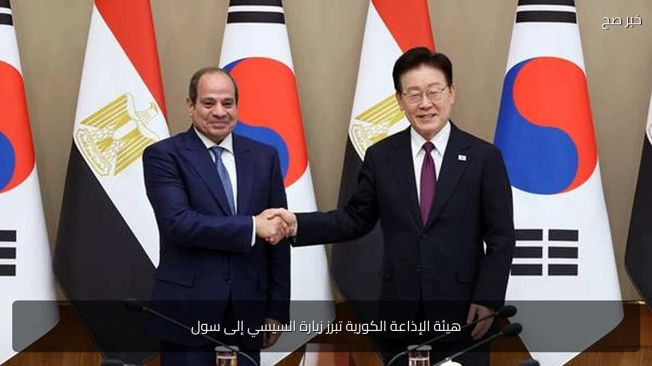 هيئة الإذاعة الكورية تبرز زيارة السيسي إلى سول