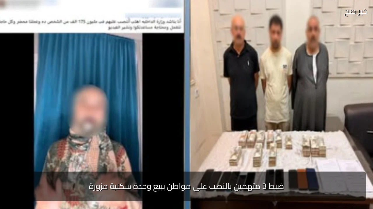 ضبط 3 متهمين بالنصب على مواطن ببيع وحدة سكنية مزورة