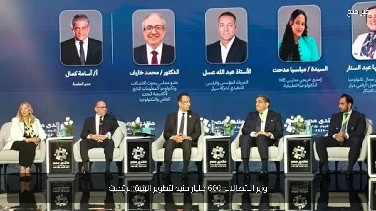 وزير الاتصالات 600 مليار جنيه لتطوير البنية الرقمية