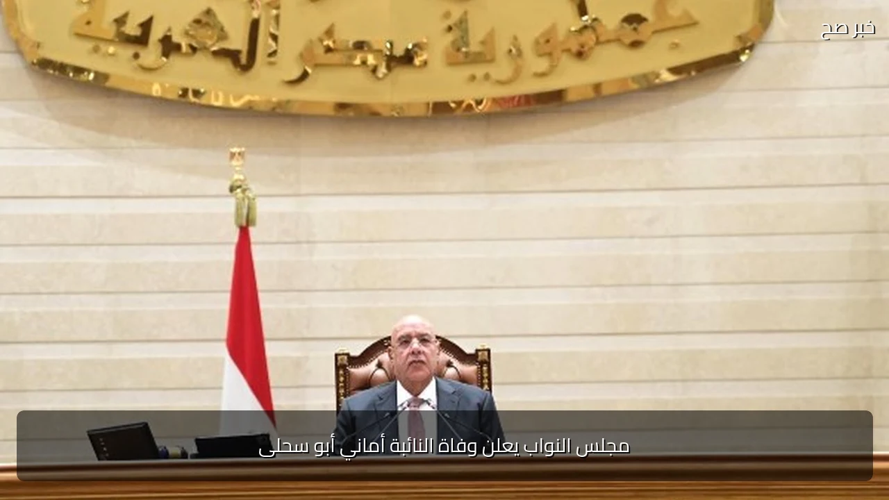 مجلس النواب يعلن وفاة النائبة أماني أبو سحلى