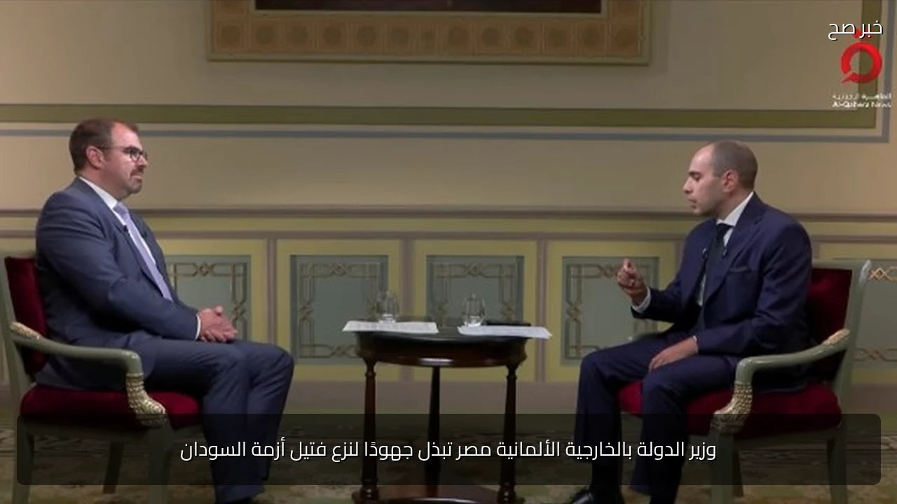 وزير الدولة بالخارجية الألمانية مصر تبذل جهودًا لنزع فتيل أزمة السودان