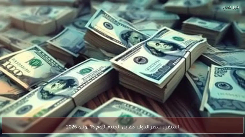 استقرار سعر الدولار مقابل الجنيه اليوم 15 يونيو 2026