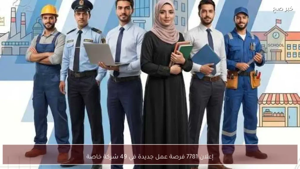 إعلان 7781 فرصة عمل جديدة في 49 شركة خاصة