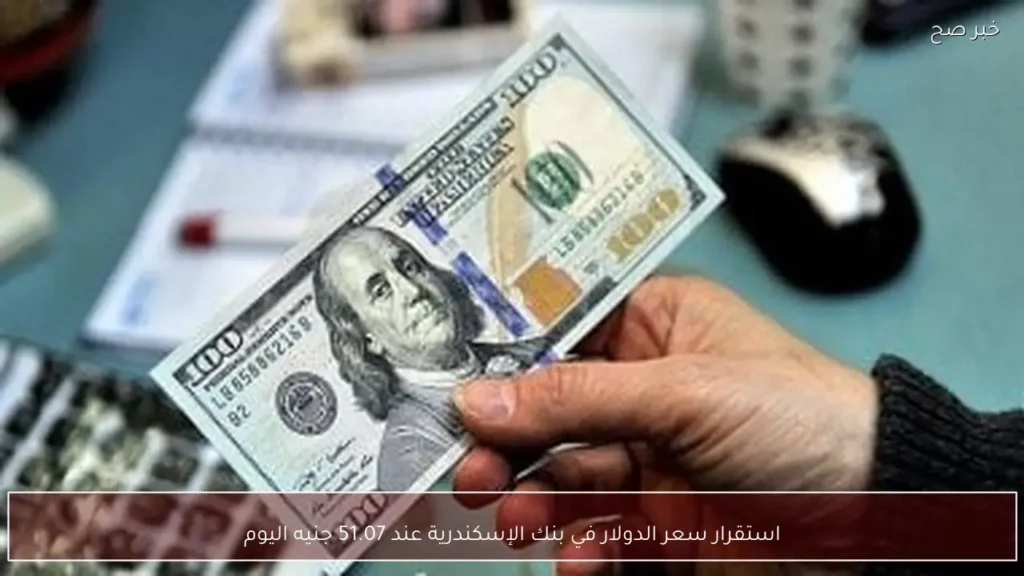 استقرار سعر الدولار في بنك الإسكندرية عند 51.07 جنيه اليوم