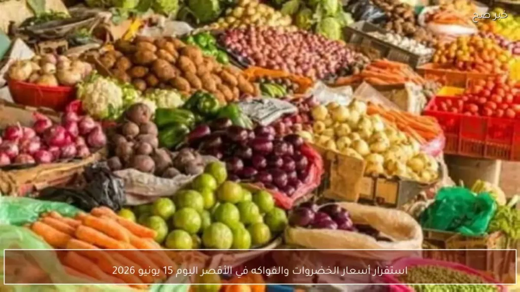 استقرار أسعار الخضروات والفواكه في الأقصر اليوم 15 يونيو 2026