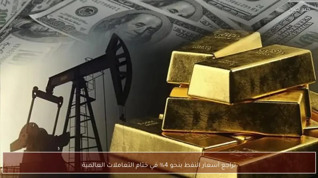 تراجع أسعار النفط بنحو 4% في ختام التعاملات العالمية