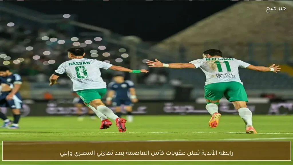 رابطة الأندية تعلن عقوبات كأس العاصمة بعد نهائي المصري وإنبي