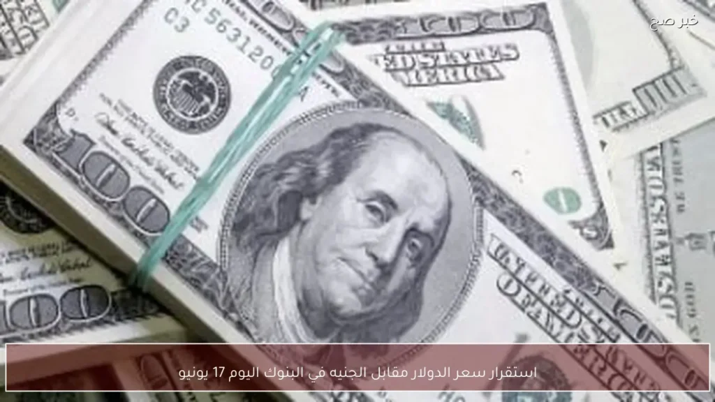 استقرار سعر الدولار مقابل الجنيه في البنوك اليوم 17 يونيو