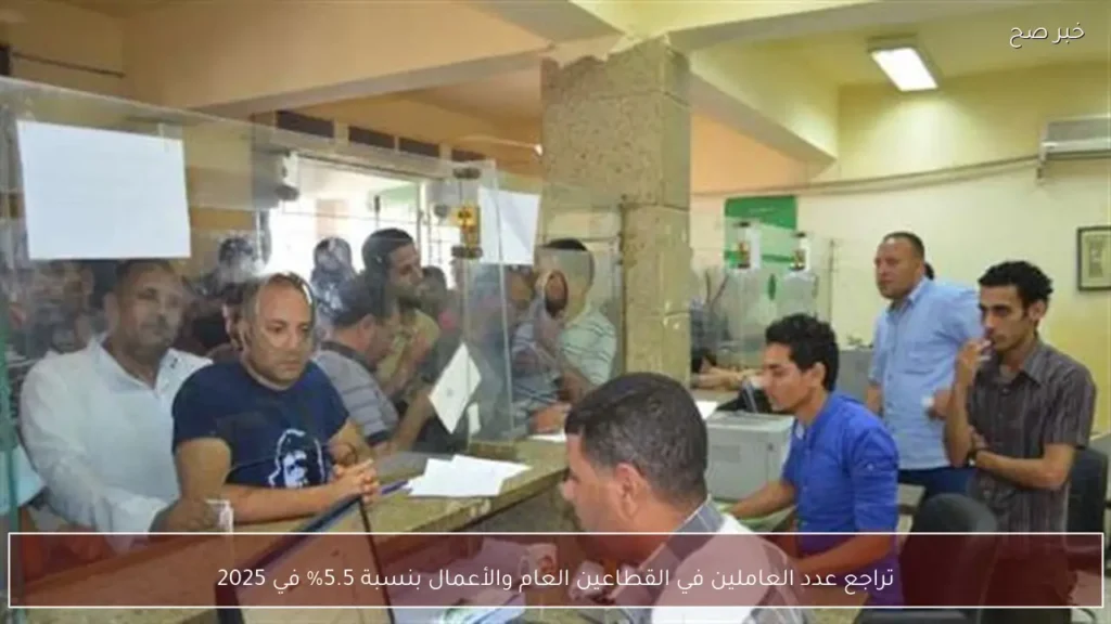 تراجع عدد العاملين في القطاعين العام والأعمال بنسبة 5.5% في 2025