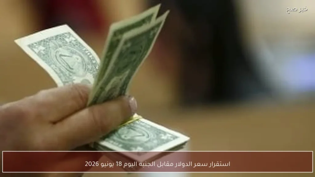 استقرار سعر الدولار مقابل الجنيه اليوم 18 يونيو 2026
