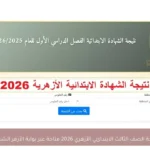نتيجة الصف الثالث الابتدائي الأزهري 2026 متاحة عبر بوابة الأزهر الشريف