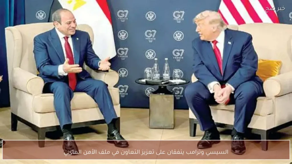 السيسي وترامب يتفقان على تعزيز التعاون في ملف الأمن المائي
