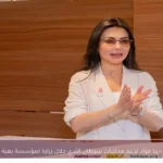 دينا فؤاد تدعم محاربات سرطان الثدي خلال زيارة لمؤسسة بهية